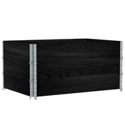 Vassoio per fioriera aiuola rialzata piante fiori terrazza giardino 120 x 80 cm legno massello di pino nero 02_0037412