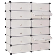 Scarpiera mobile contenitore per scarpe mobile ingresso/corridoio/soggiorno con 12 scomparti bianco 02_0021404