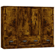 Buffet credenza cassettiera armadio mobile contenitore organizer per cucina soggiorno salotto 3 pezzi legno ingegnerizzato marrone 02_0037062