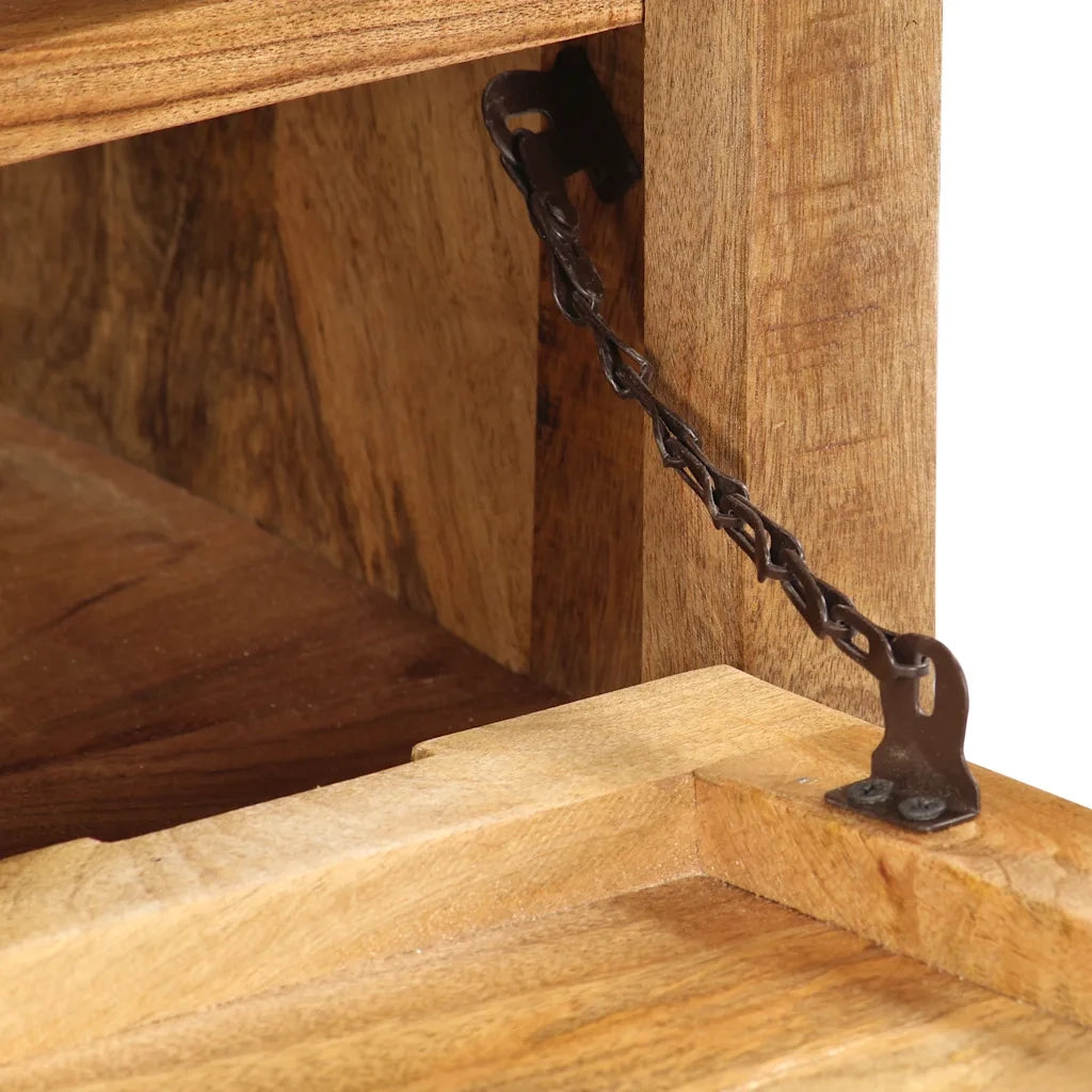 Scarpiera-Scaffale per scarpe 86x35x55 cm in Legno Massello di Mango