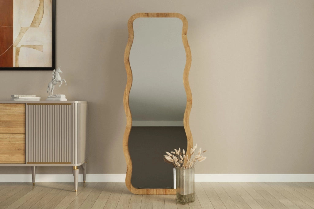 Specchio in legno "Aror" - 50 x 160 cm - Beige