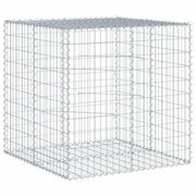 Gabbione recinto a gabbia muro di contenimento con coperchio 100 x 100 x 100 cm ferro zincato argento 02_0040104