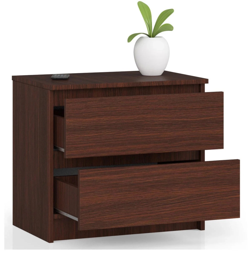 Comodino AKORD K60 Wengé 60 cm 2 cassetti 60x40x55 cm