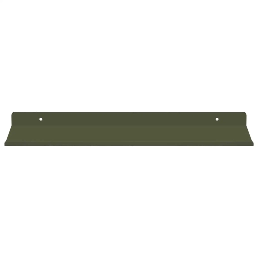 Mensola sospesa 2 pcs Verde oliva 40 x 18 x 2,5 cm Acciaio
