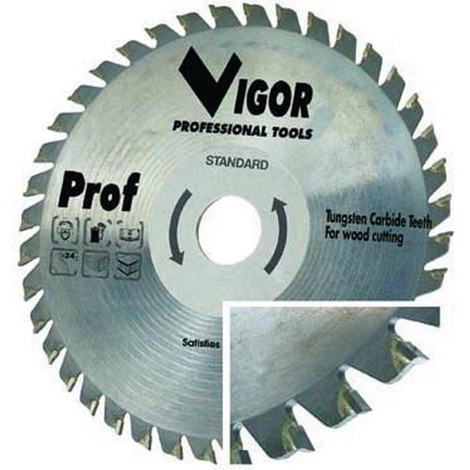 VIGOR F30-25-300 Lama Circolare per Legno 72 Denti Widia Diametro Esterno 300 mm Diametro Interno 30 mm colore Nero