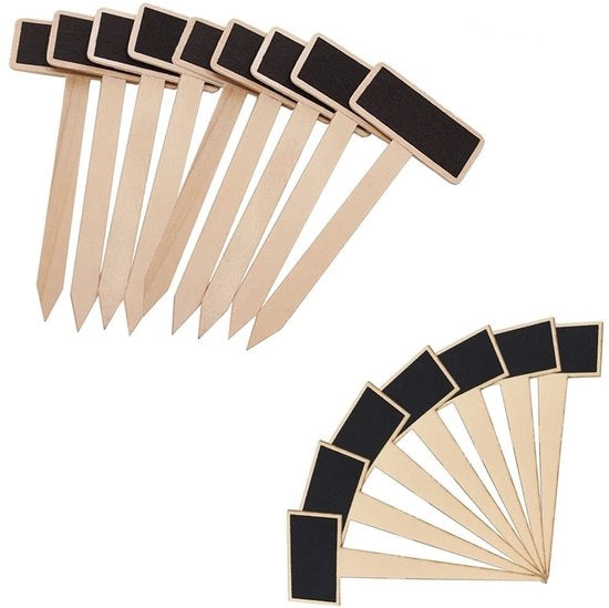 Set di etichette per piante da giardino da 42 pezzi - Etichette per piante - Etichette per piante - Etichette in legno - Sostenibili - Resistenti al contatto con il grasso - Dimensioni 14,7 x 6,1 cm