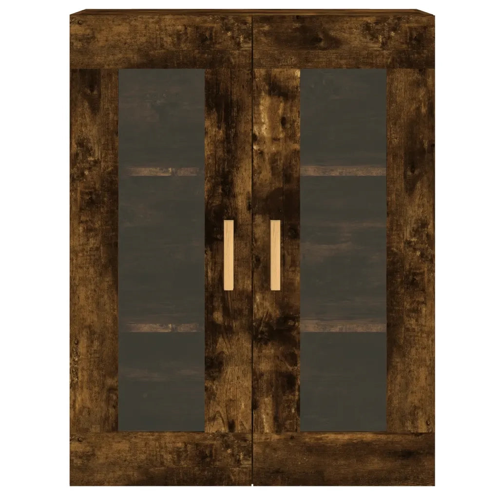 Set di 2 pensili a muro design pratico 69,5 x 34 x 90 cm legno composito finitura rovere affumicato 02_0055403