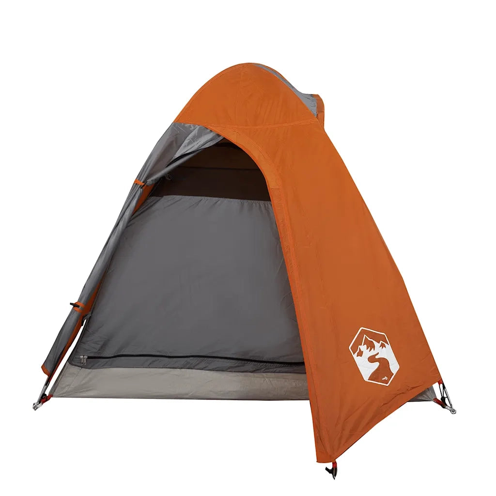 Tenda da Campeggio a Cupola 2 Persone-Tenda per Escursionismo Arancione Impermeabile 414071