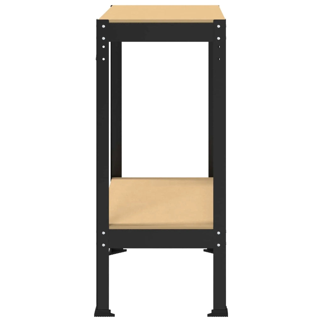 Banco da lavoro con lo scaffale Nero 81 x 41 x 91 cm