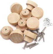 Decine di 1 - 3/8" Cuscinetti in Legno Rond Non Lavorati - Adatti per Scatole, Comodini e Mobili
