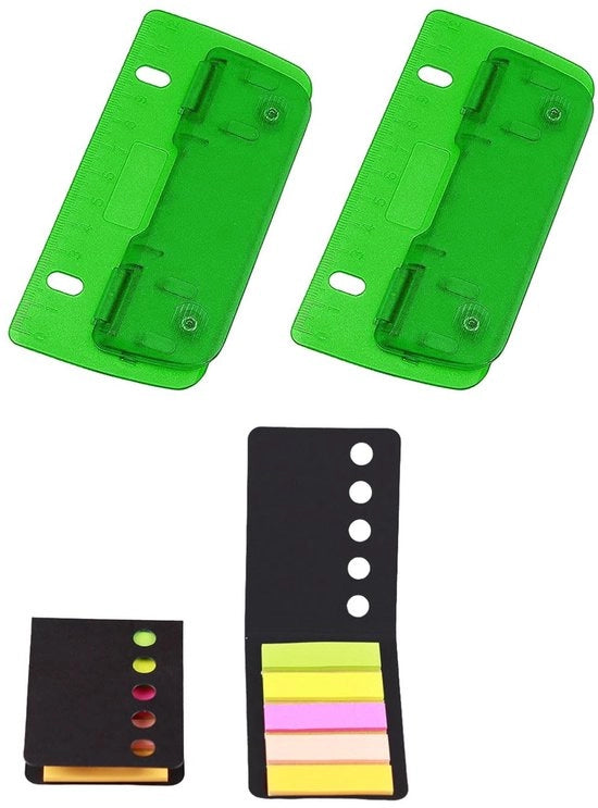 Mini perforatrice a mano per documenti, 2 pezzi per forare e legare con adesivi per scuola e ufficio - Ideale per l'uso domestico