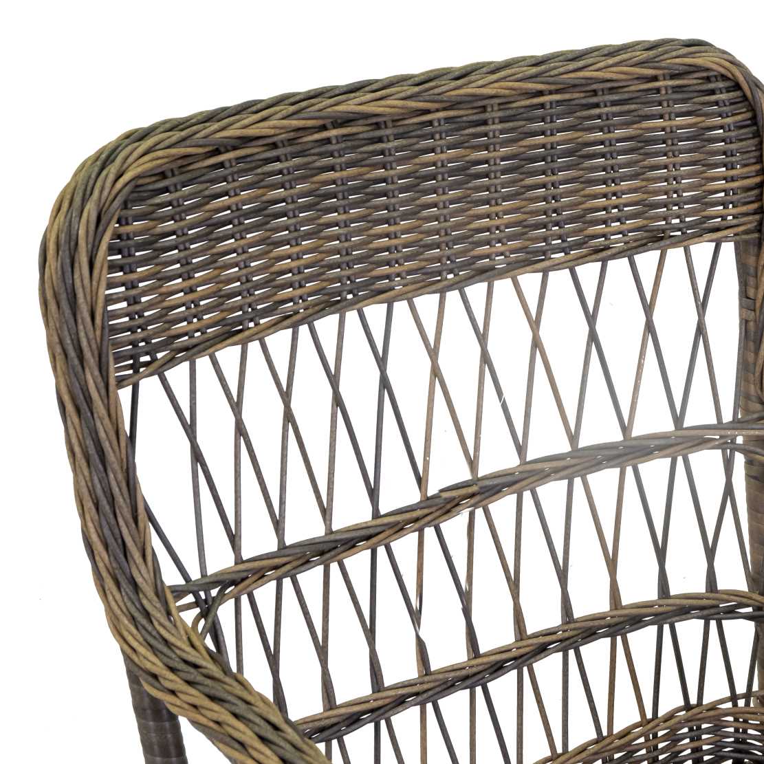 Poltrona da Giardino 78x63xh92 cm in Alluminio e Polyrattan  Baltimora Grigio