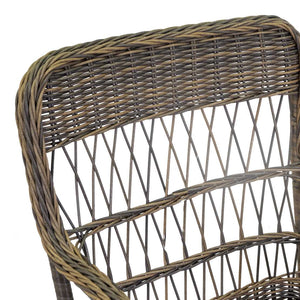 Poltrona da Giardino 78x63xh92 cm in Alluminio e Polyrattan  Baltimora Grigio