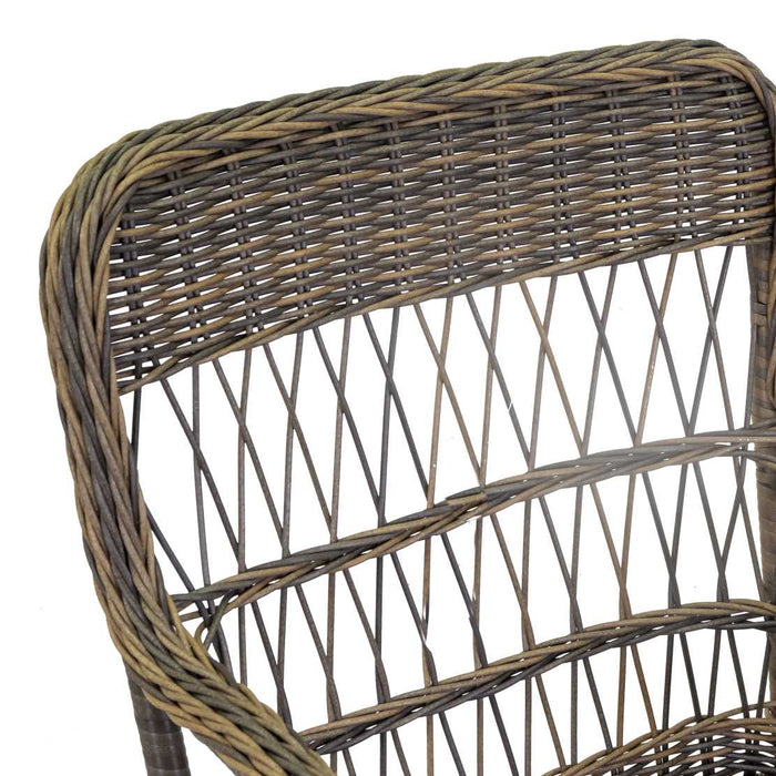 Poltrona da Giardino 78x63xh92 cm in Alluminio e Polyrattan  Baltimora Grigio