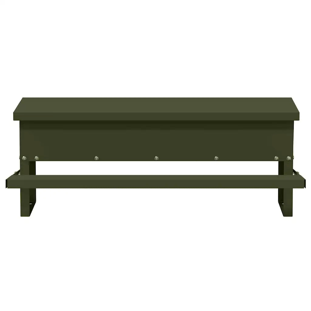 Mangiatore a Pedale per Pollo Verde oliva 48,5 x 39,5 x 19 cm CFW3485467