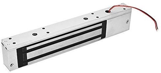 Chiusura magnetica elettrica per porte - 280 kg di forza di chiusura - protezione contro la furto - alimentazione DC 12 V - con illuminazione - per porte - colore argento