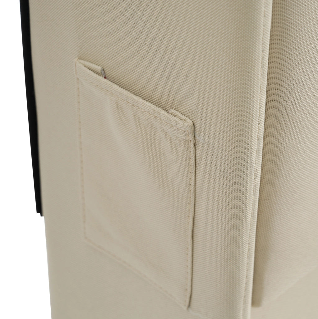 Letto matrimoniale con contenitore; LED 360°; testiera con USB e Type-C; 180x200 cm; beige