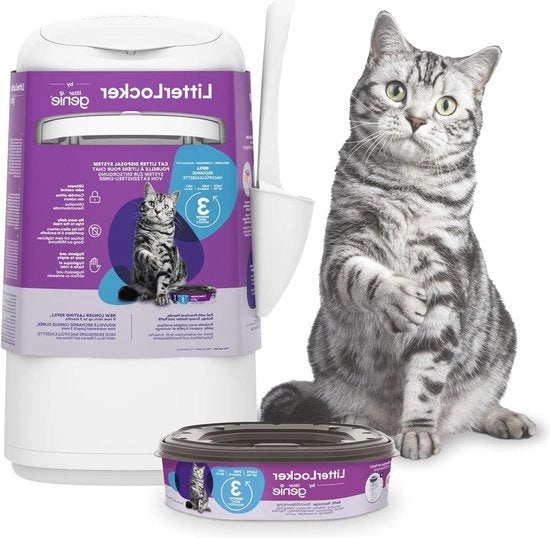 Azione contro l'umidità della ciotola per gatti - controllo dell'odore - facile da usare - 1 pezzo - bianco - plastico