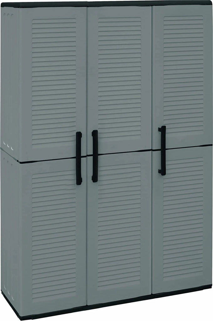 ARMADIO ALTO IN POLIPROPILENE CON 3 ANTE E 3 RIPIANI 102 X 37 X H163 CM