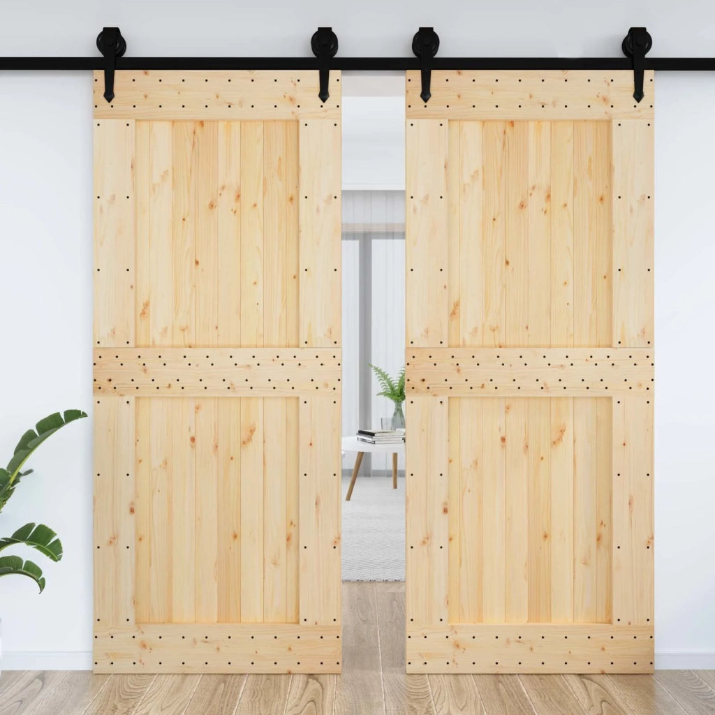 Porta NARVIK Naturale 95 x 210 cm Legno di pino solido 42047092