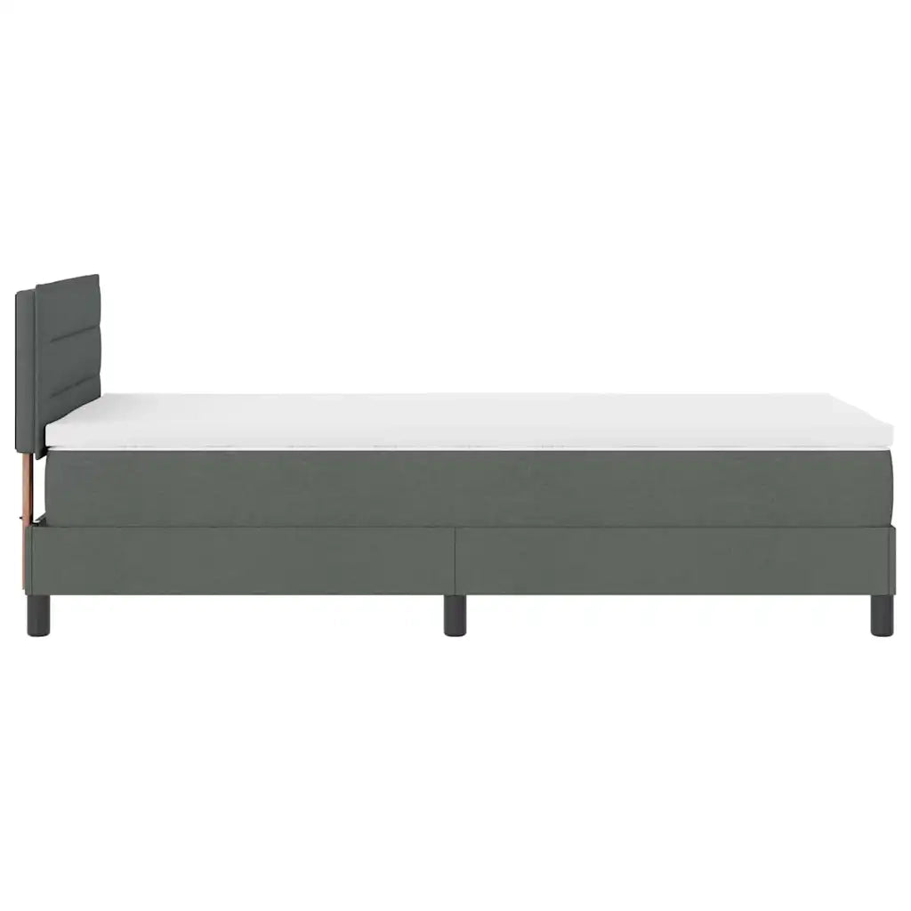 Letto a molle con testiera Grigio scuro 90 x 190 cm Tessuto 3338574
