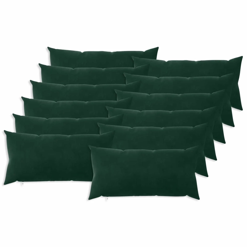 Cuscino con cuscino HEERLEN 12 pz Verde Scuro Velluto 925638