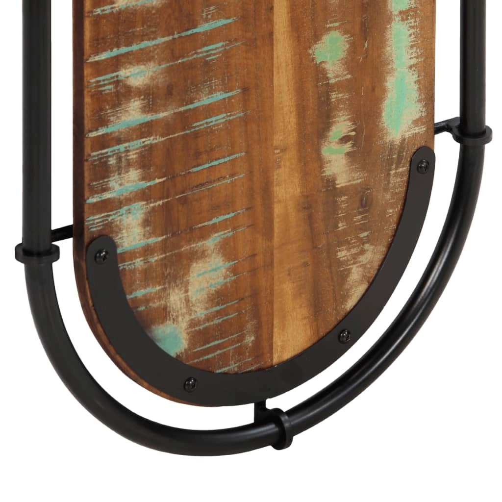 Set di 2 appendiabiti da parete salvaspazio 34 x 110 cm design unico in legno massello marrone 02_0057622