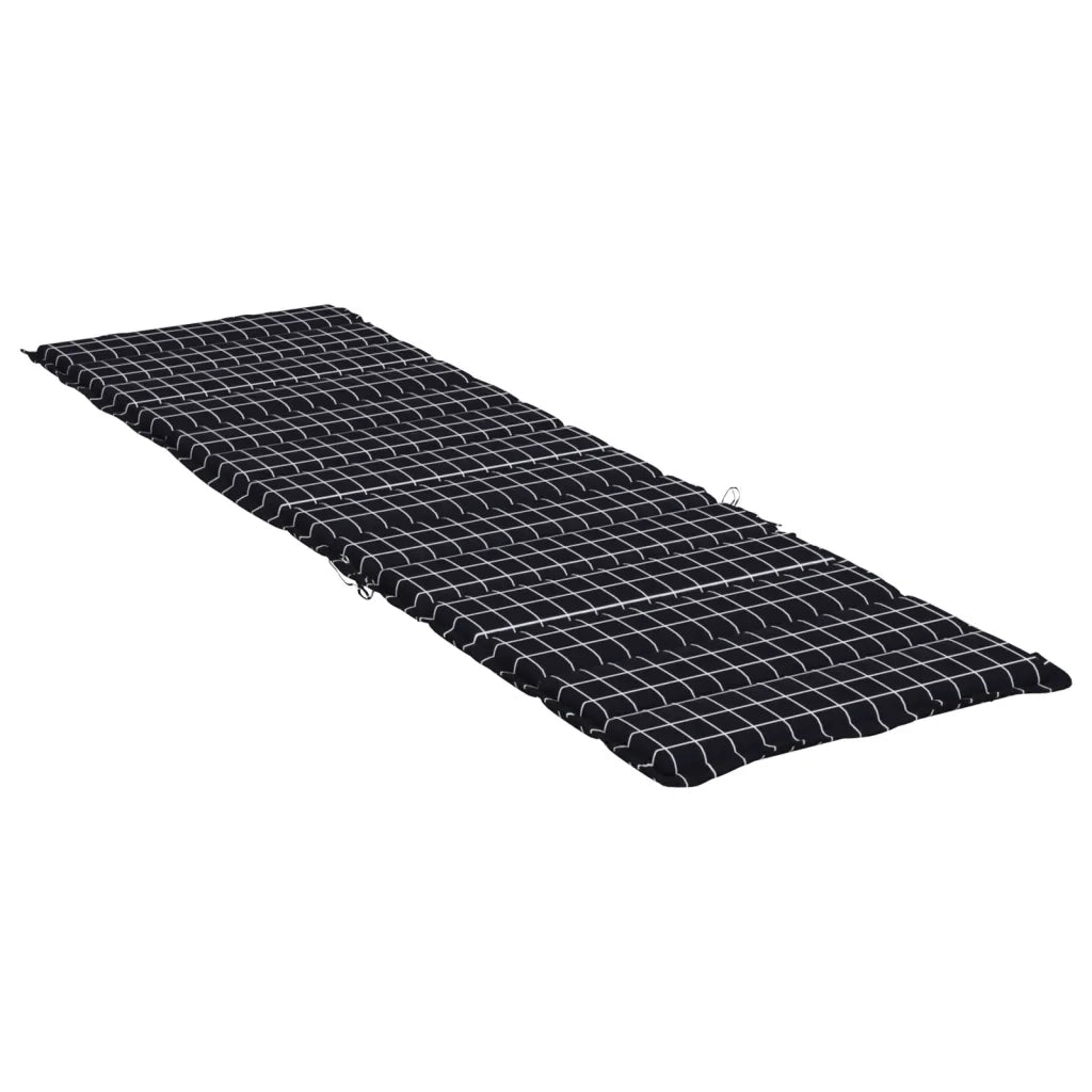 Cuscino per Lettino con Motivo a Quadri Nero in Tessuto Oxford 361400