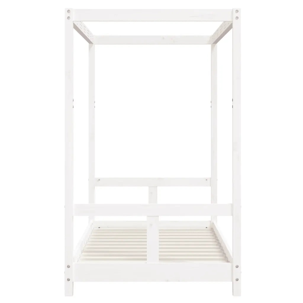 Giroletto per Bambini | Letto Infantile | Lettino Bianco 80x160cm in Legno Massello di Pino