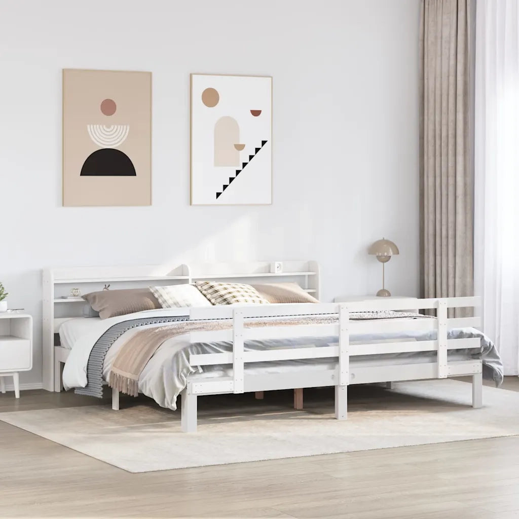 Giroletto con Testiera senza Materasso Bianco 180x200 cm 3306860