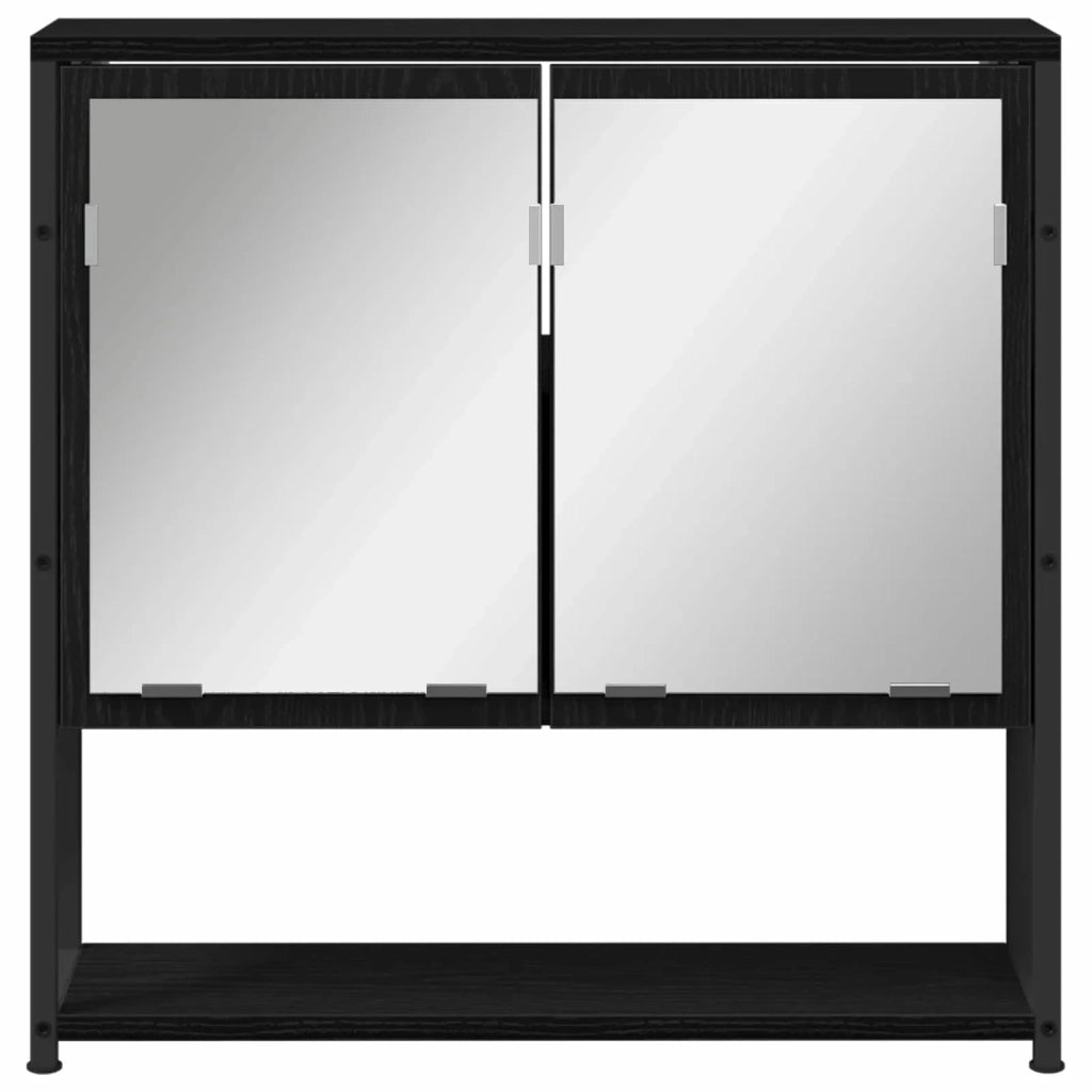 Set di mobili per il bagno 3 pcs Nero Legno multistrato 3334369