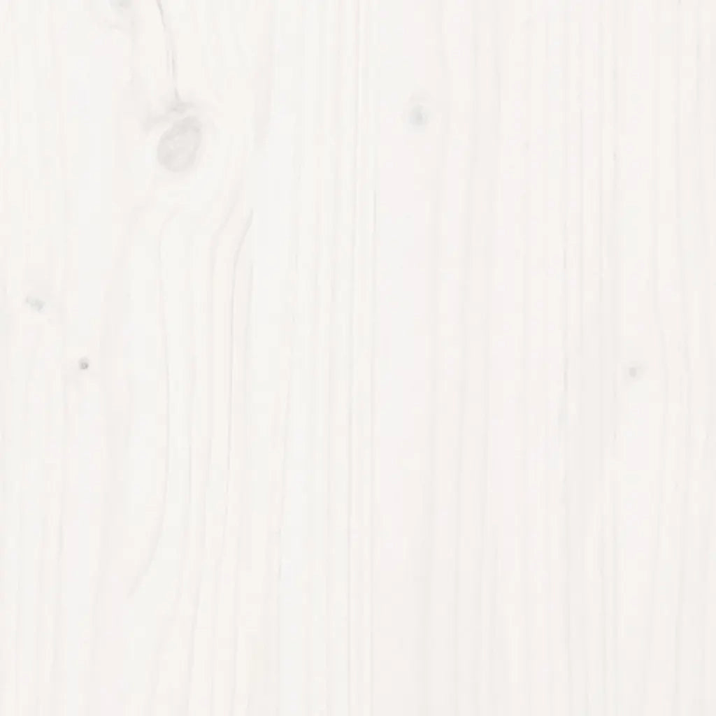 Giroletto-Struttura Letto Bianco in Legno Massello 90x190 cm Single 533349