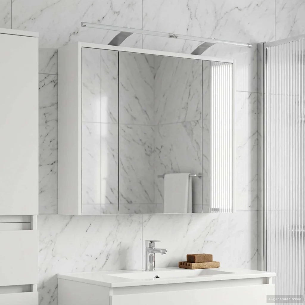 Mobiletto per specchio da bagno Bianco 73,5 x 16 x 62,5 cm 889175