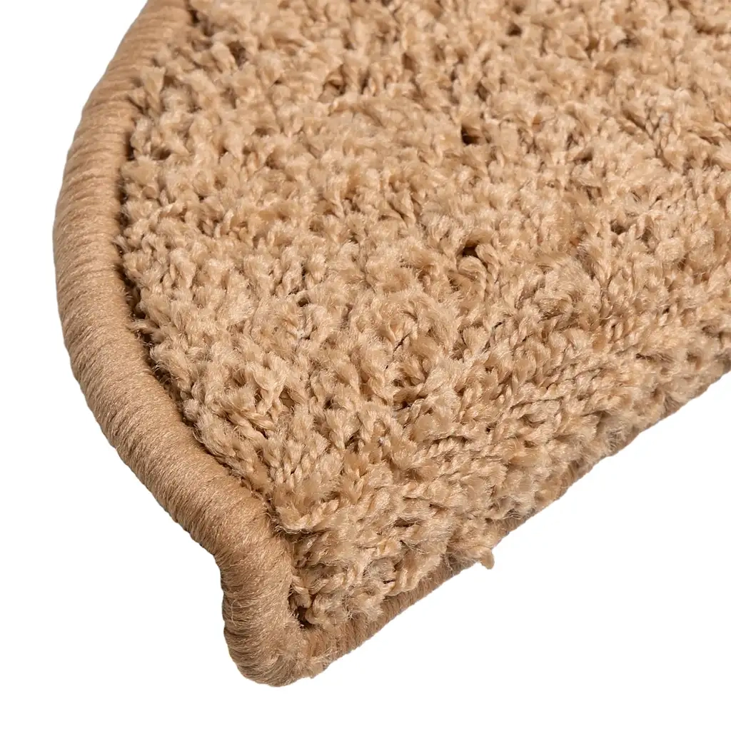 Tappetini per scale 20 pz | Gradini per Scale 56x17x3 cm Beige Semicircolari