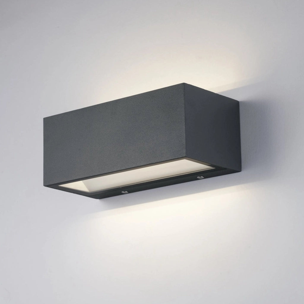 APPLIQUE BIEMISSIONE LED TWIN ANTRACITE 35W 4260LM CCT 3000K / 4000K IP54 30X10,8X12CM