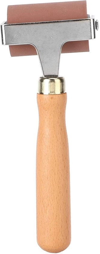 Brayer con Penna in Gomma morbida - Manico Antiscivolo - Sostenibile - Adatto per Scrapbooking - 15 cm di Lunghezza - Grip Comodo - Drukroller con Penna in Gomma