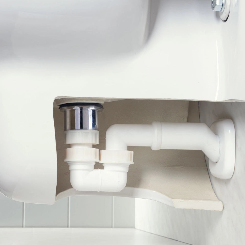Sifone eccentrico lavabo bidet 1 pollice 1/4