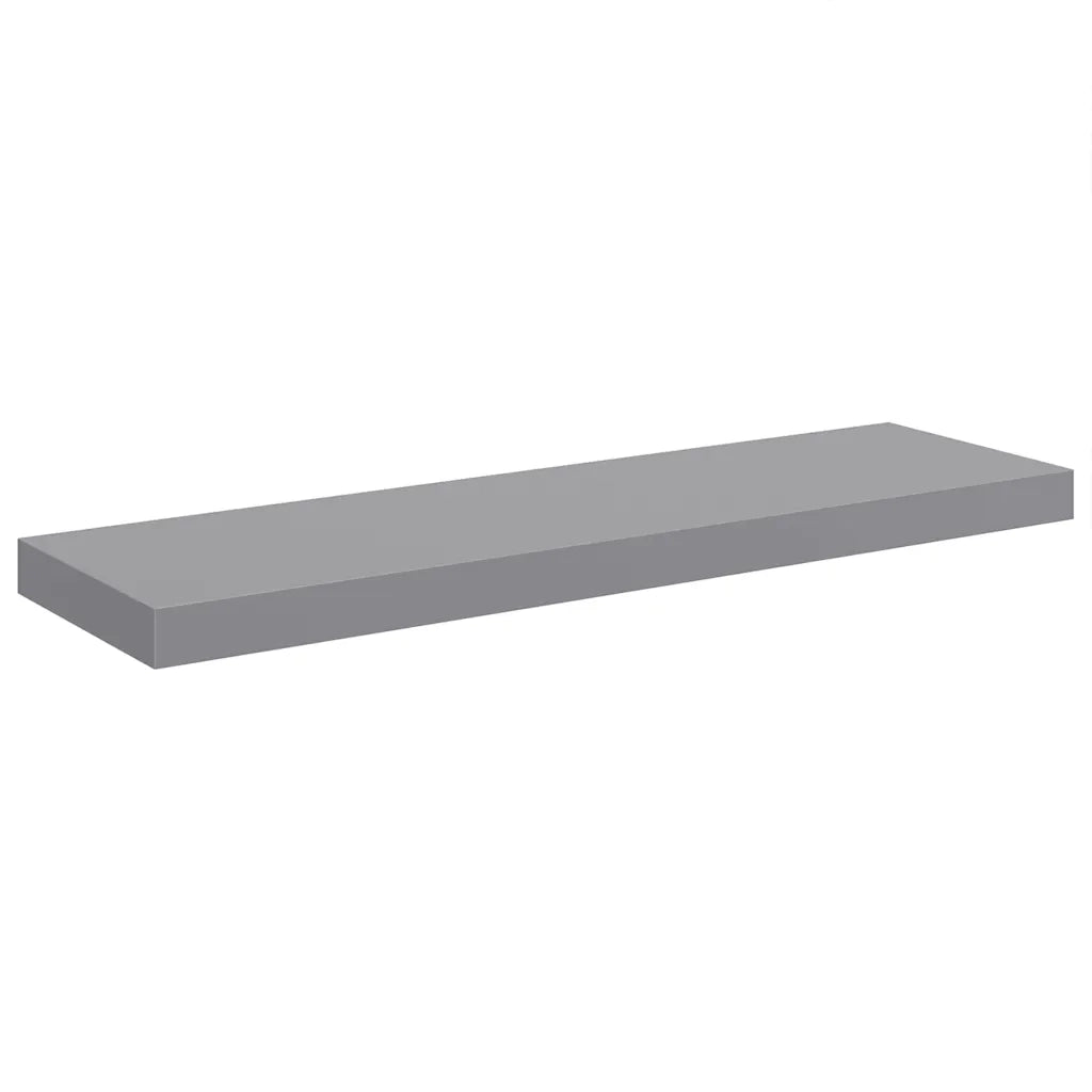 Scaffali a Parete 2 pz Grigi 80x23,5x3,8 cm in MDF 323857