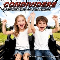 Macchina Elettrica per Bambini 3-8 Anni 24V a 2 Posti, Doppio Motore, Telecomando e Soft Start, Arancione