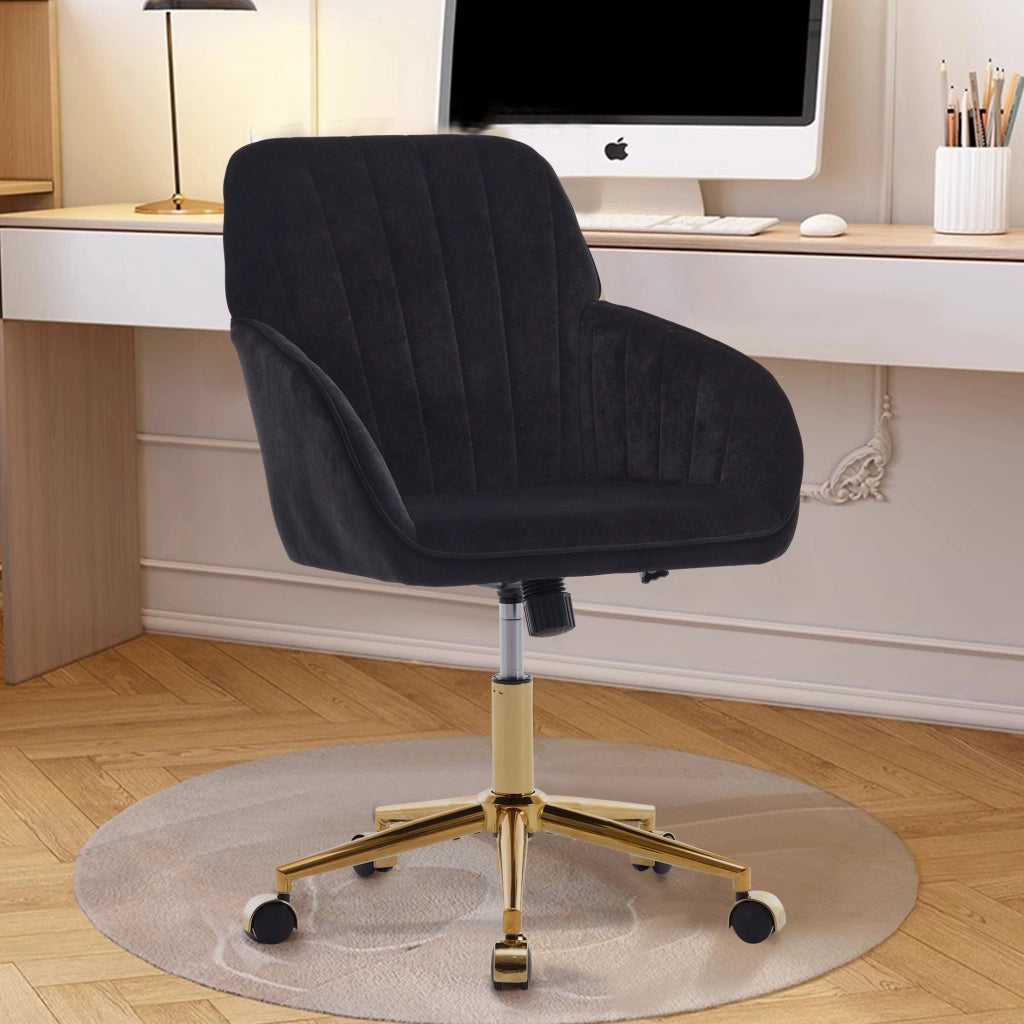 Sedia da Ufficio Girevole Ergonomica con Schienale ¨C MINIMAL ¨C Nero, Altezza Regolabile