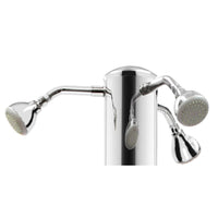 Doccia da Giardino Tripla 3 Rubinetti e Lavapiedi ATI Docce MUL-3R Inox Anodizzato