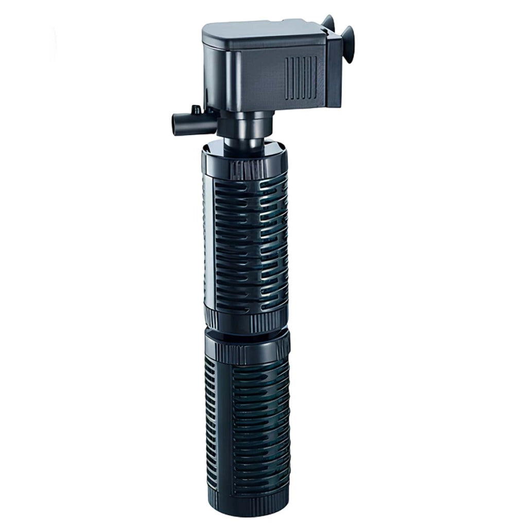 Pompa di filtraggio sommergibile 3 in 1 da 14 W per acquario, portata 1020 l/h Nero Avizar