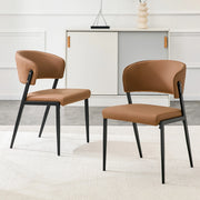 SEDIA Moderna Imbottita 78 cm PU Marrone