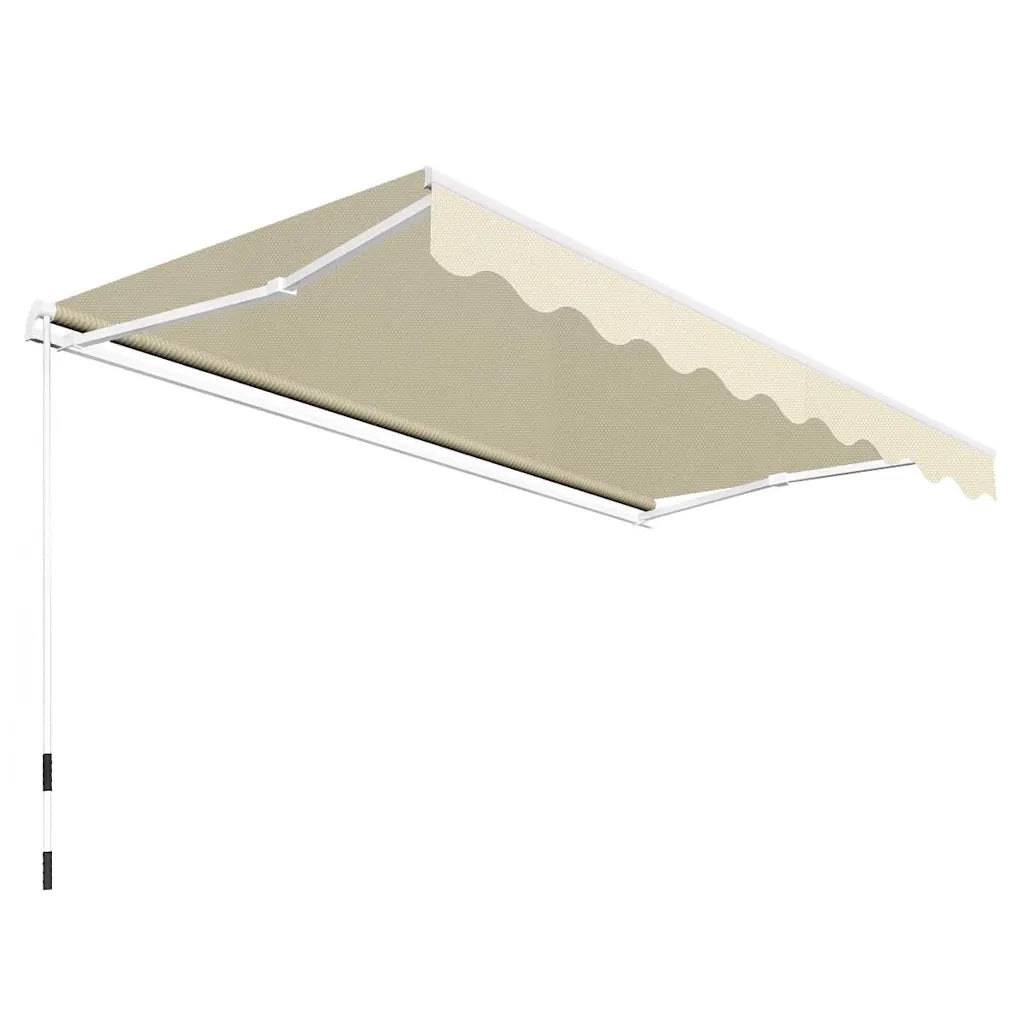 Tenda da Sole Pieghevole Manuale-Tenda parasole per Patio 300 cm Crema