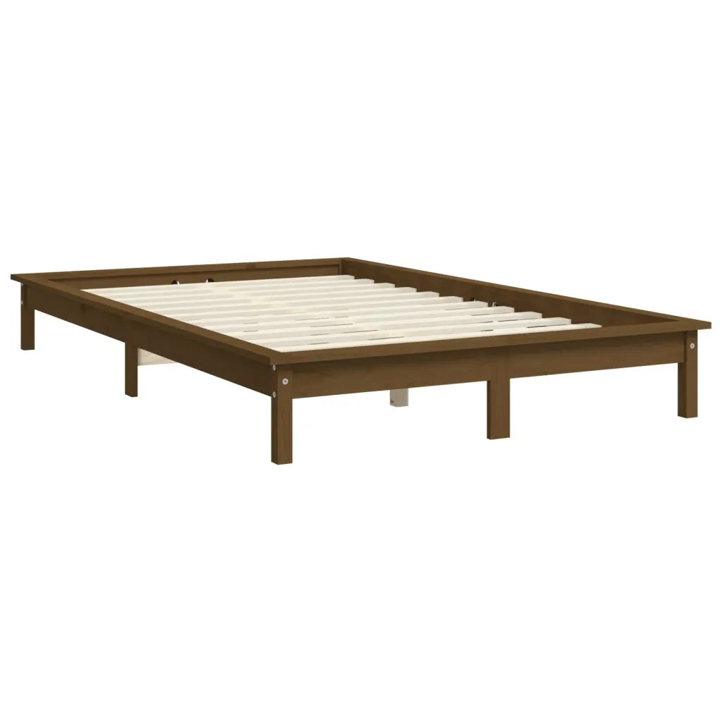 Giroletto senza Materasso Marrone Ambra Doppio Legno Massello 820584