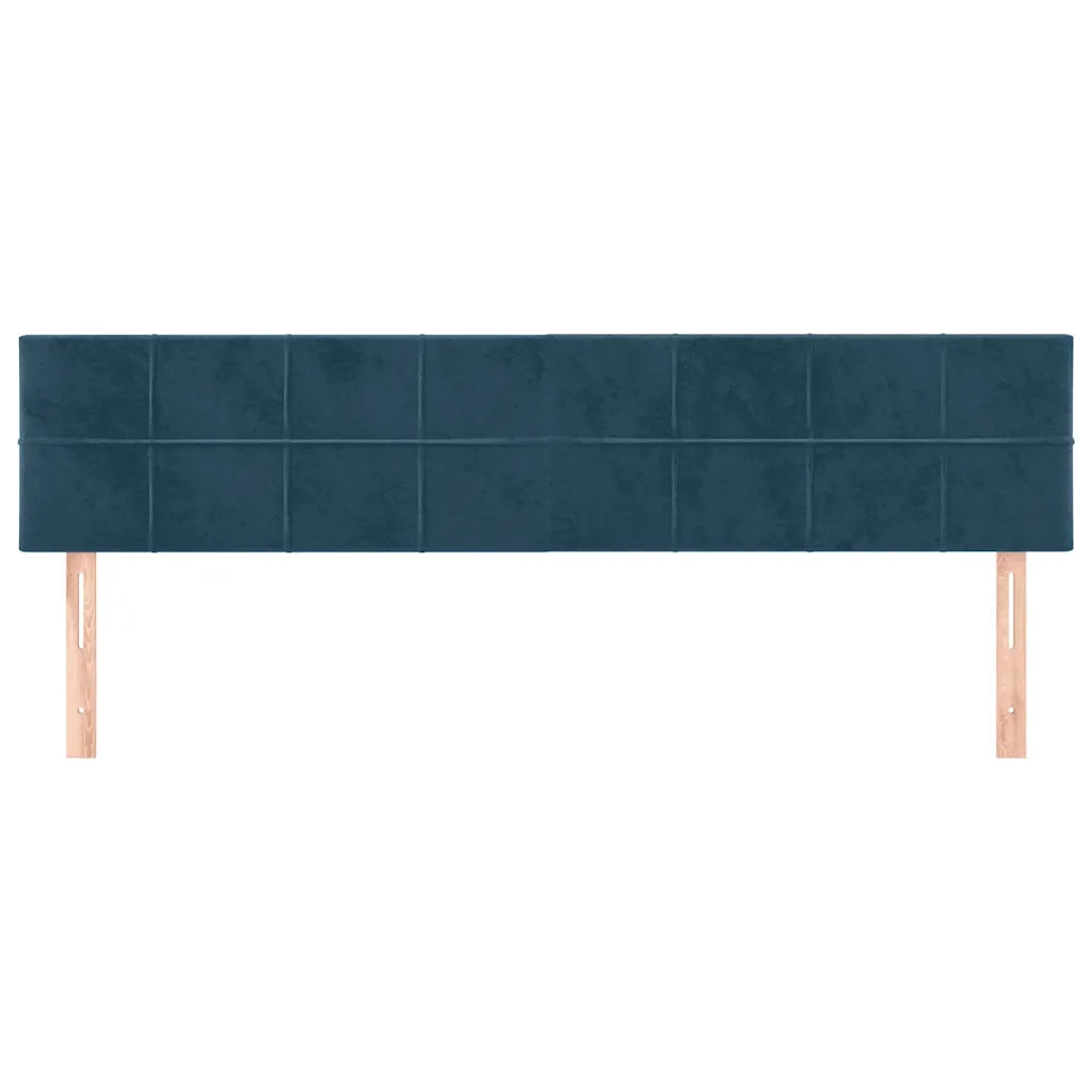 Testiere 2 pz Blu Scuro 100x5x78/88 cm in Velluto