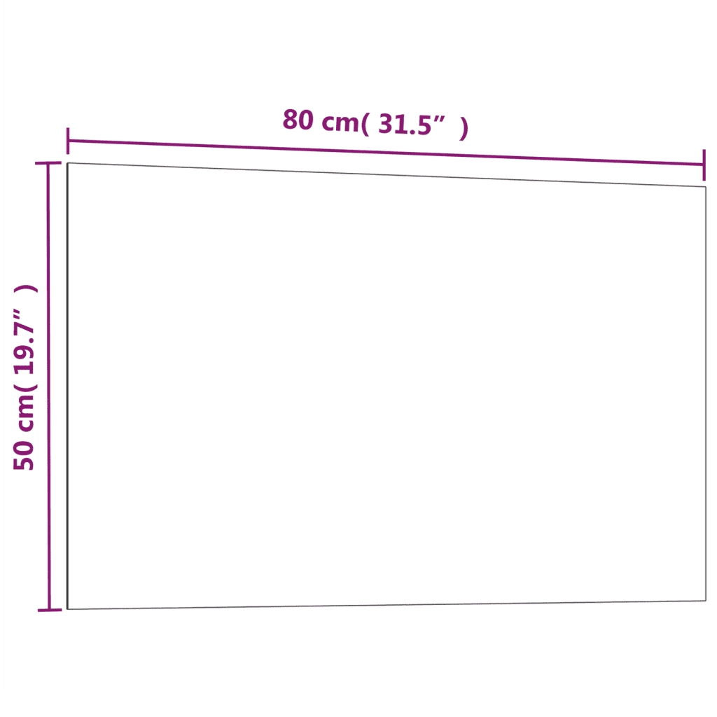 Lavagna Magnetica a Parete Nera 80x50 cm Vetro Temperato 347940