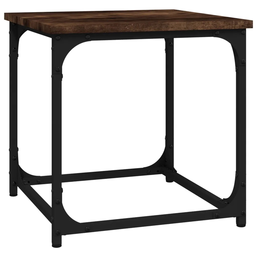Tavolino da Salotto Rovere Fumo 40x40x40cm in Legno Multistrato 823289