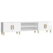 Mobile TV | Armadietto TV | Mobile Porta TV Bianco Lucido 180x31,5x40 cm Legno Multistrato