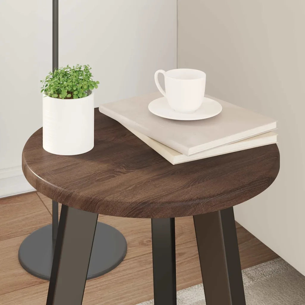 Piano del tavolo Rovere marrone Ø 30 x 1,5 cm Legno multistrato 880378